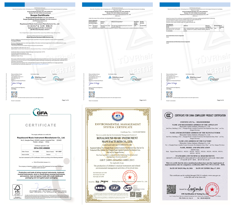 Product test reports and certificates