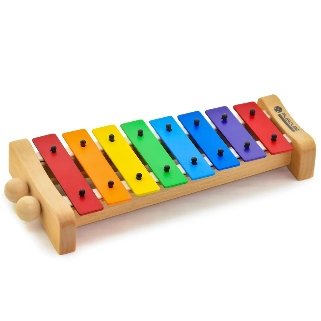 8 Tones Colored Glockenspiel – Curved Beechwood