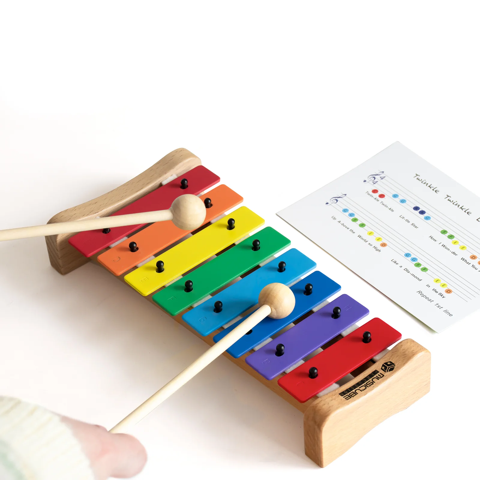 8 Tones Colored Glockenspiel – Curved Beechwood — gallery image