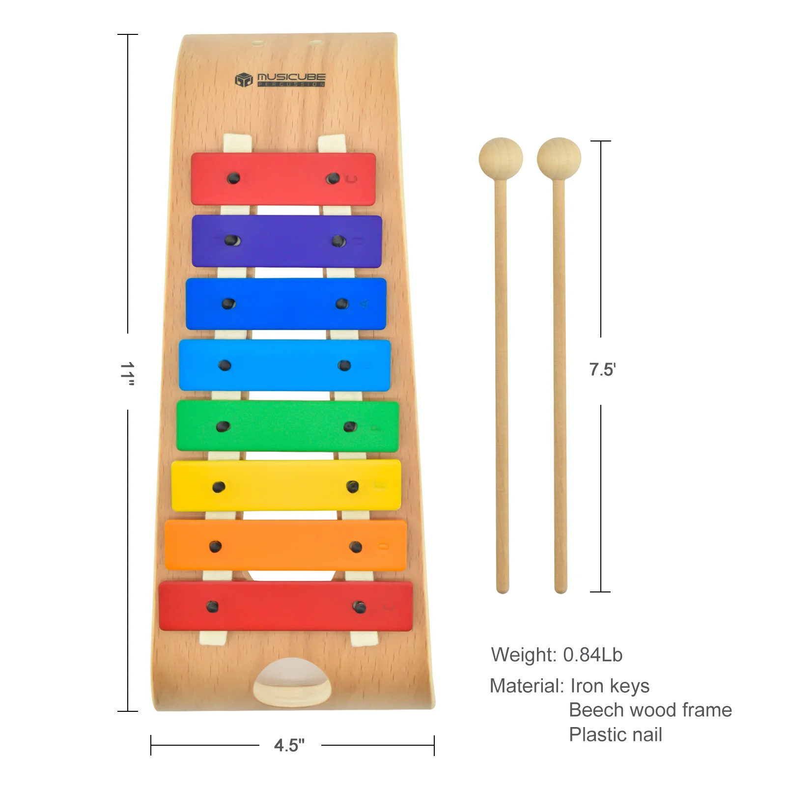 8 Tones Colored Glockenspiel – Beechwood Arch — gallery image