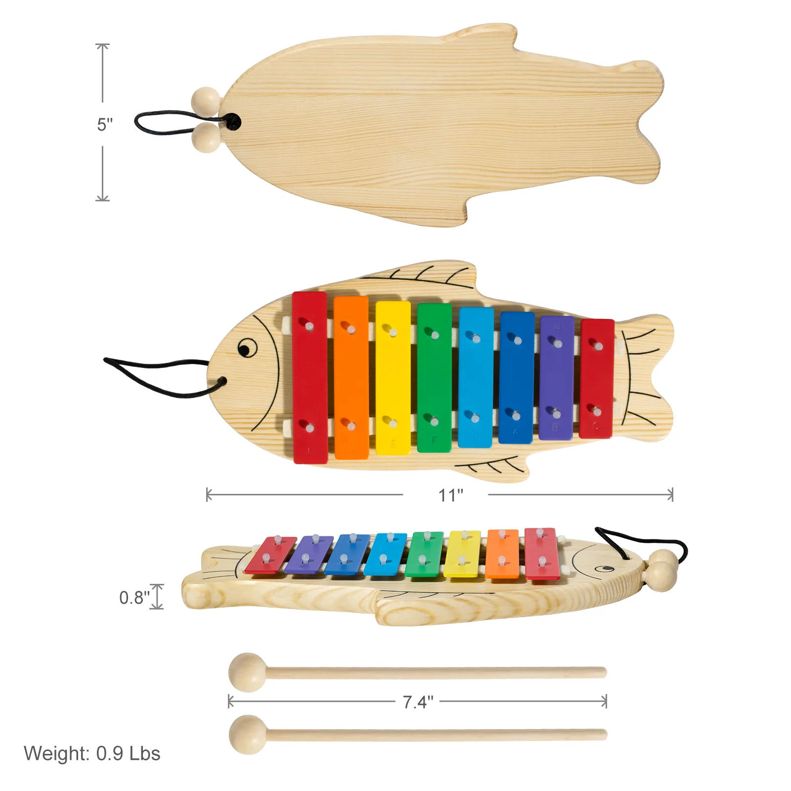 Fish Glockenspiel – Solid Pinewood — gallery image