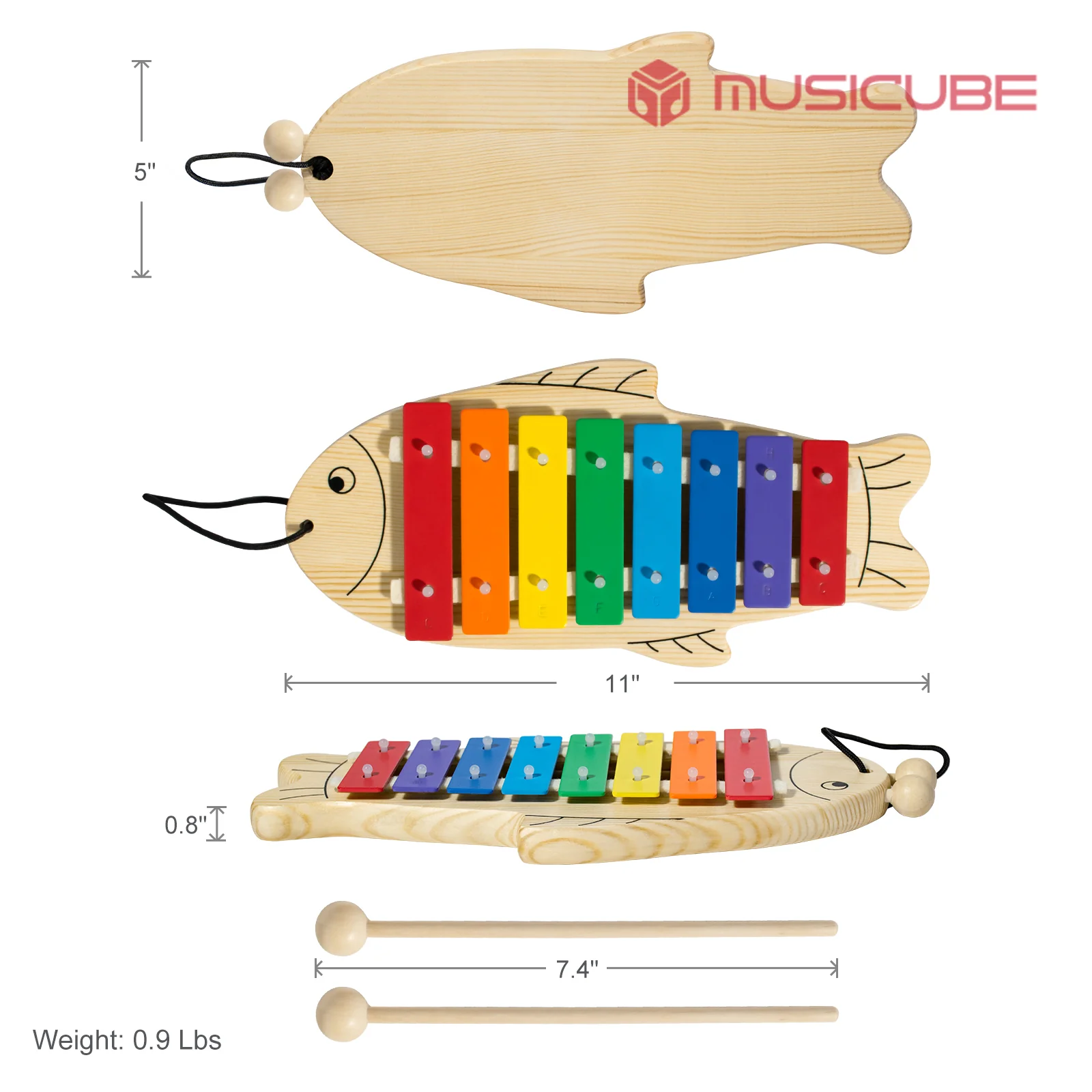 Fish Glockenspiel – Solid Pinewood — gallery image