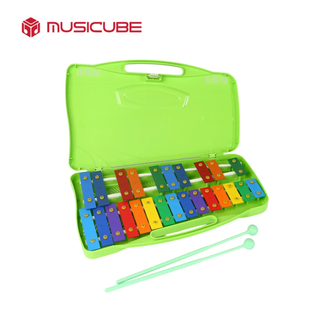 Chromatic Glockenspiel – 25 Colored Bars in Case