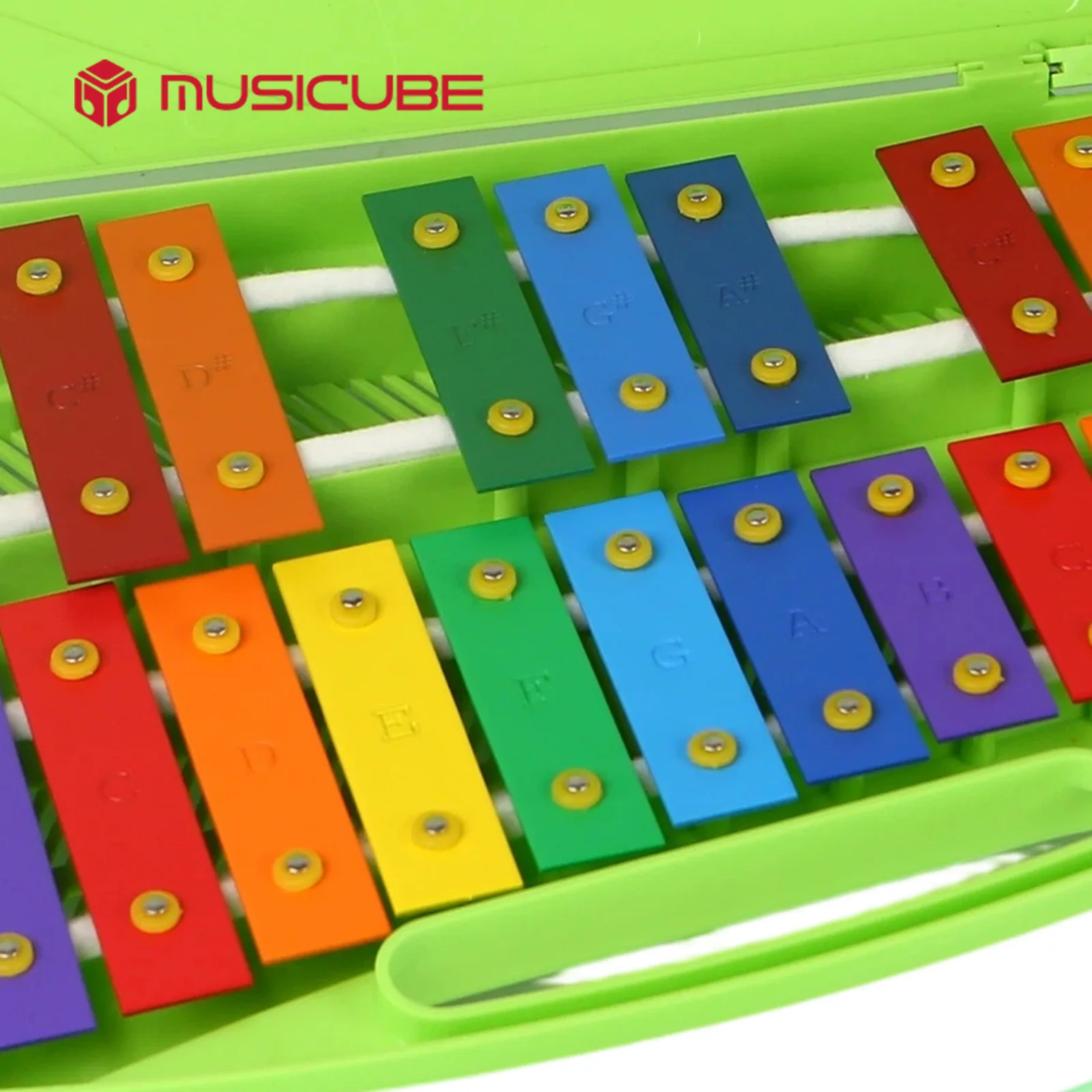 Chromatic Glockenspiel – 25 Colored Bars in Case — gallery image