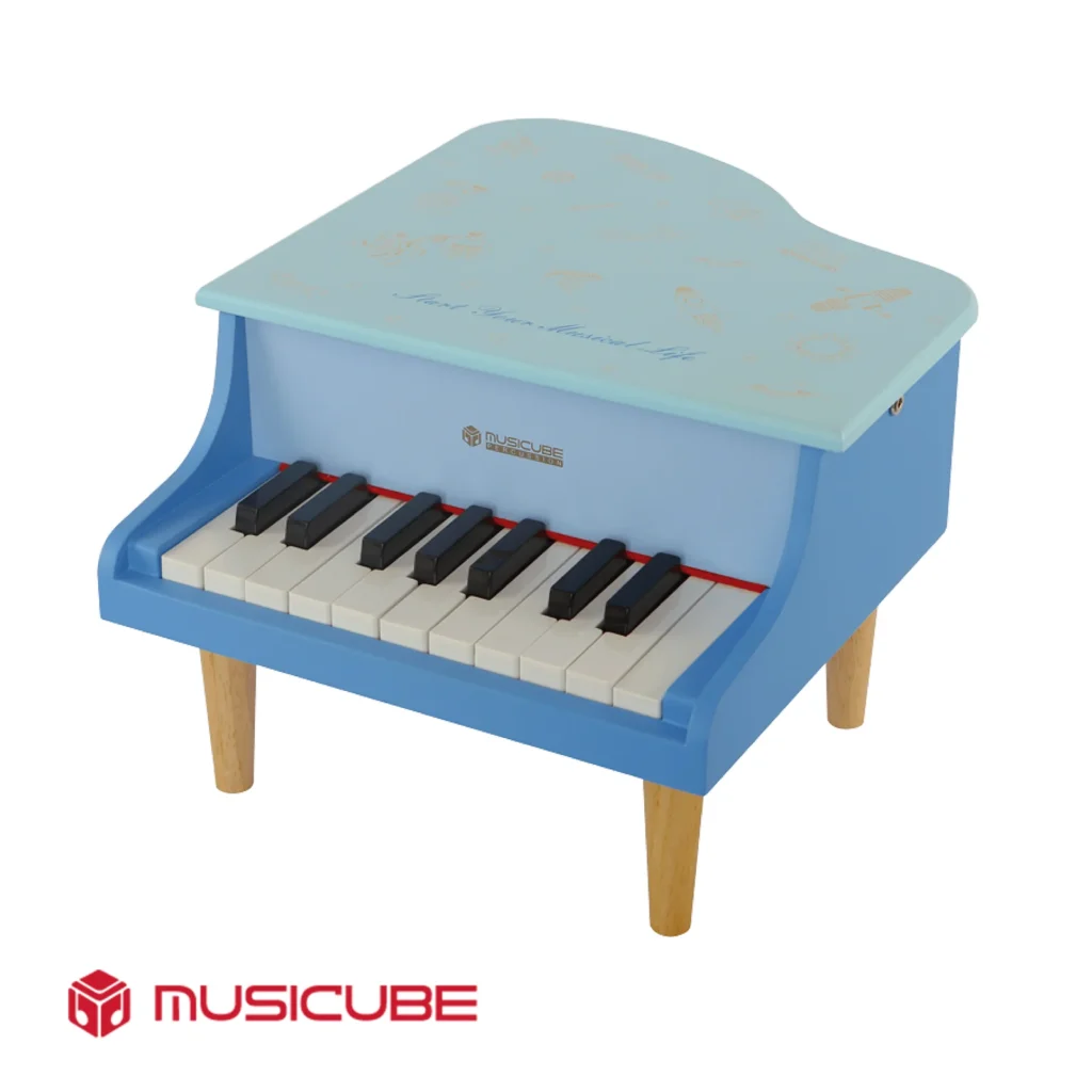 18 Keys Kids Grand Piano – Sky Blue, Nursery Baby Grand (091810)