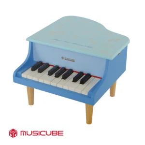 18 Keys Kids Grand Piano 091810 - sky blue baby grand kids piano with illustrated starry lid, Musicube edition