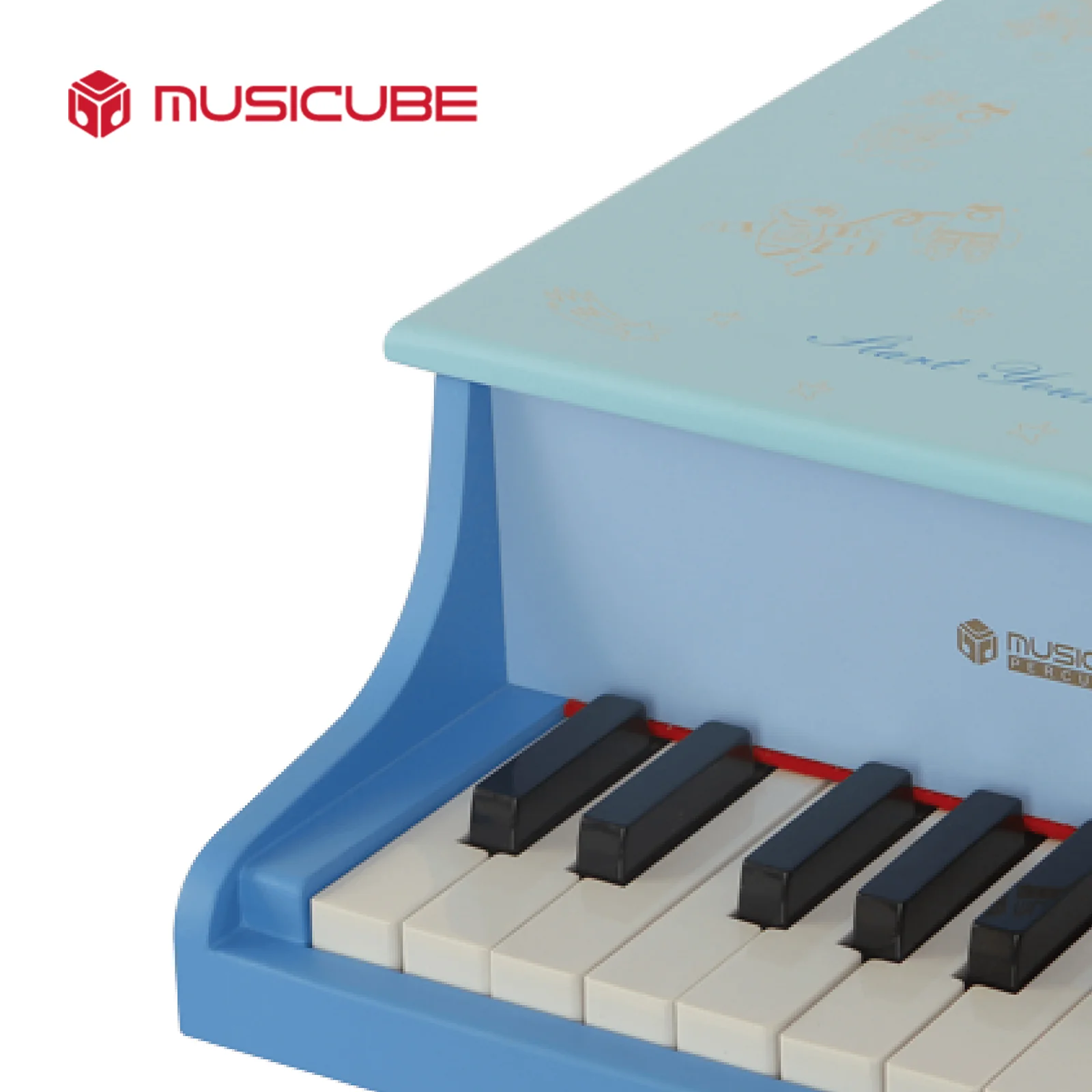 18 Keys Kids Grand Piano – Sky Blue, Nursery Baby Grand (091810) — gallery image