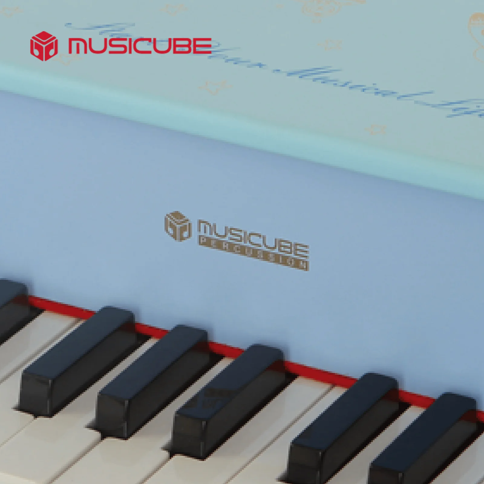 18 Keys Kids Grand Piano – Sky Blue, Nursery Baby Grand (091810) — gallery image