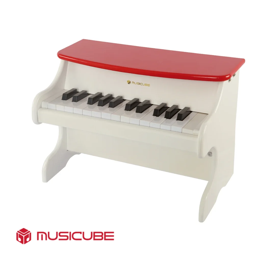 25 Keys Kids Piano – White & Red, C4-C6 Two Octaves (092502)