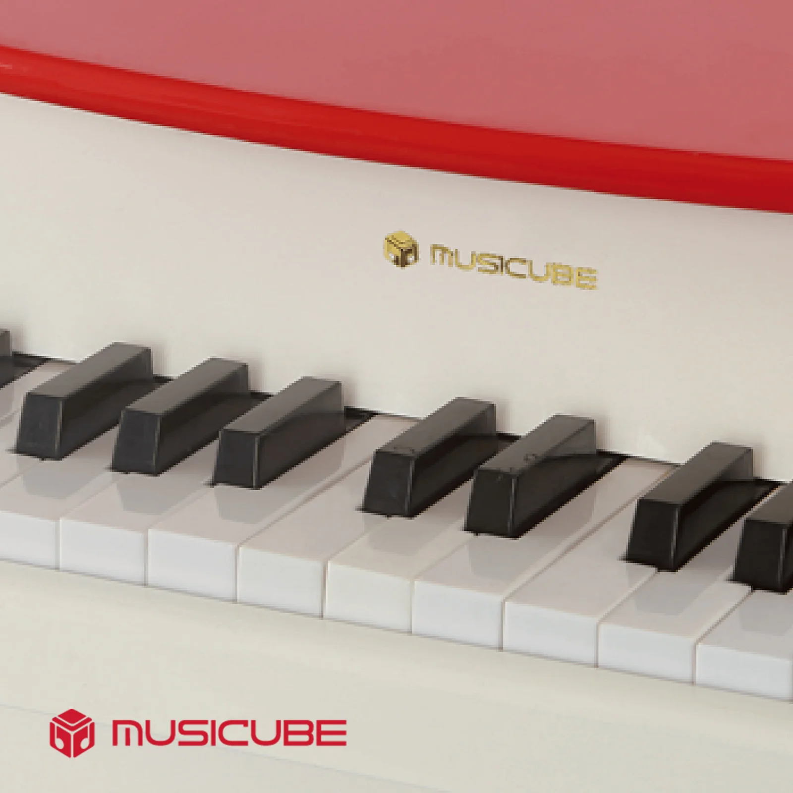 25 Keys Kids Piano – White & Red, C4-C6 Two Octaves (092502) — gallery image