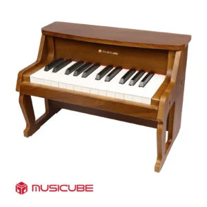 25 Keys Kids Digital Piano 092528 - walnut-finish upright kids digital piano, Musicube edition