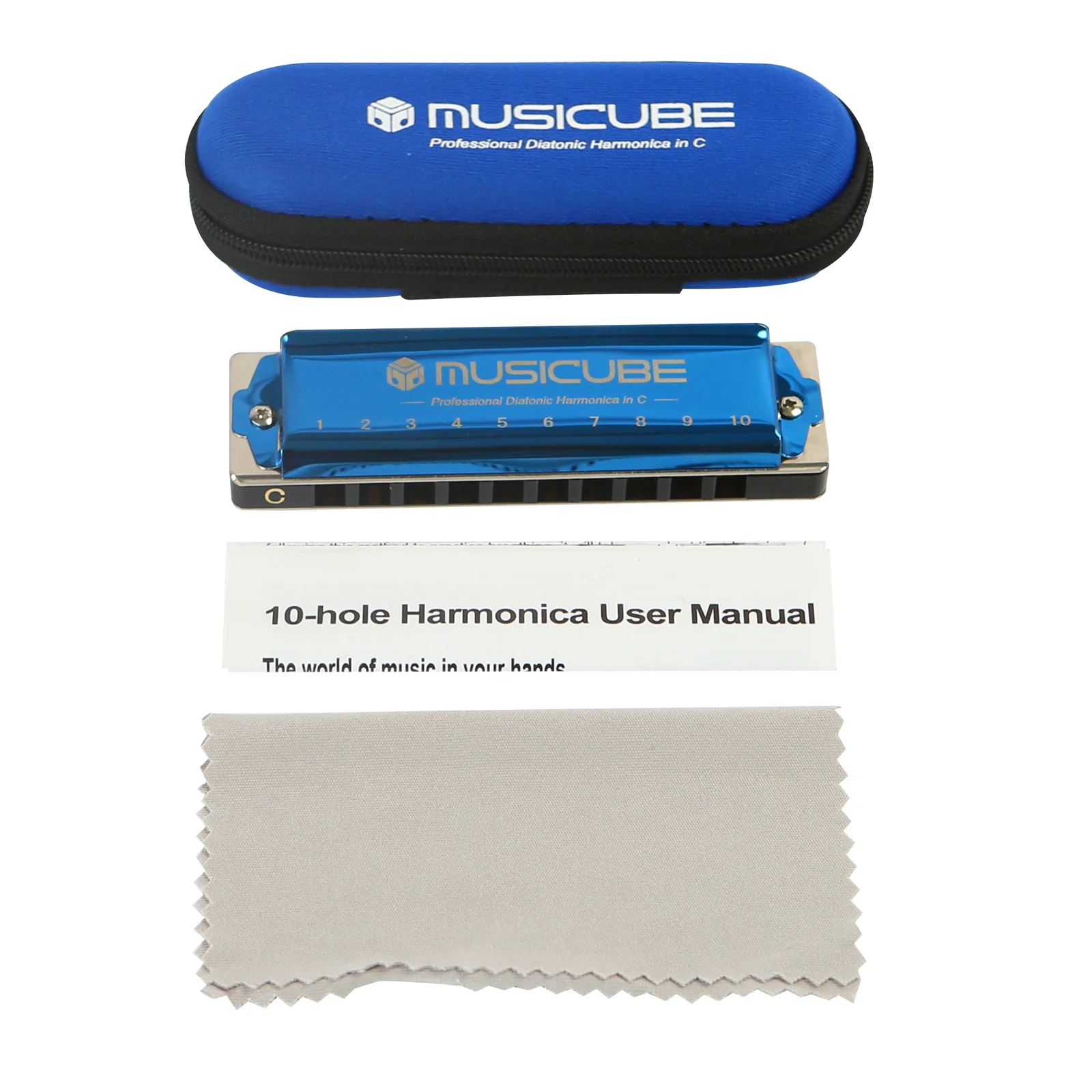 Professional Blues Harmonica – Titanium Alloy, 10 Holes (151014/151015) — gallery image