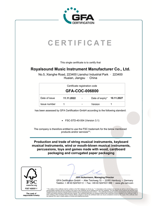 Certification