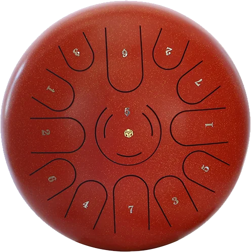 12″ Steel Tongue Drum with 13 Tones – 4 Colors — gallery image