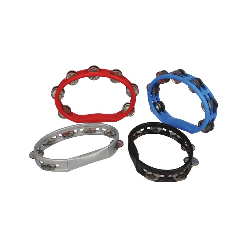 Headless tambourine, oval, 7 bells — product photo on white
